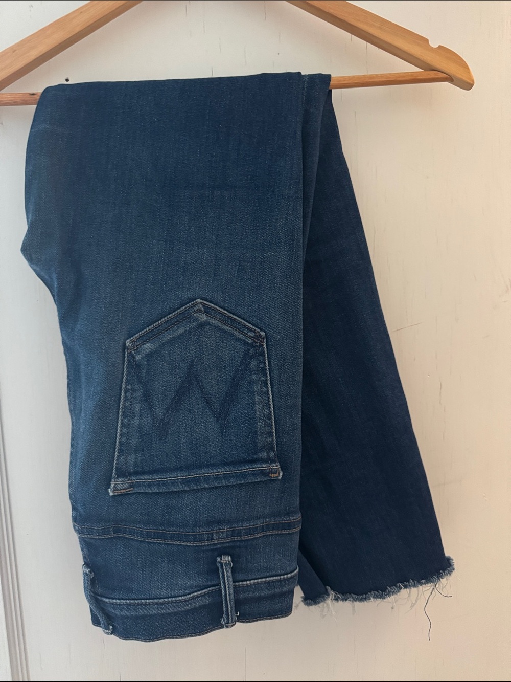 Mother Hustle Ankle Fray Denim